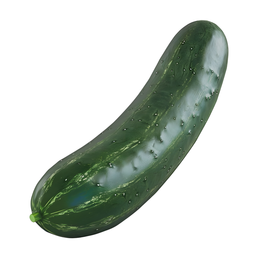 ai generado verde Pepino en transparente antecedentes - ai generado png