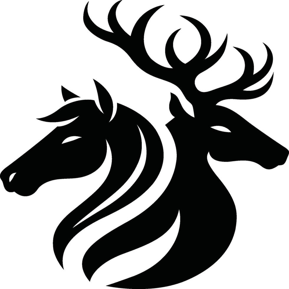 Horse and Deer vector