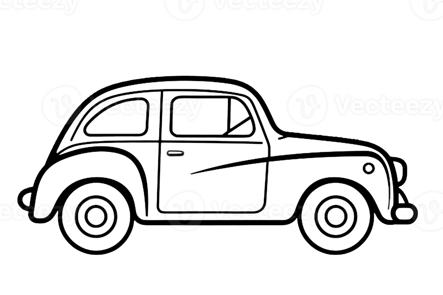 car, simple drawing for kids car, black and white png