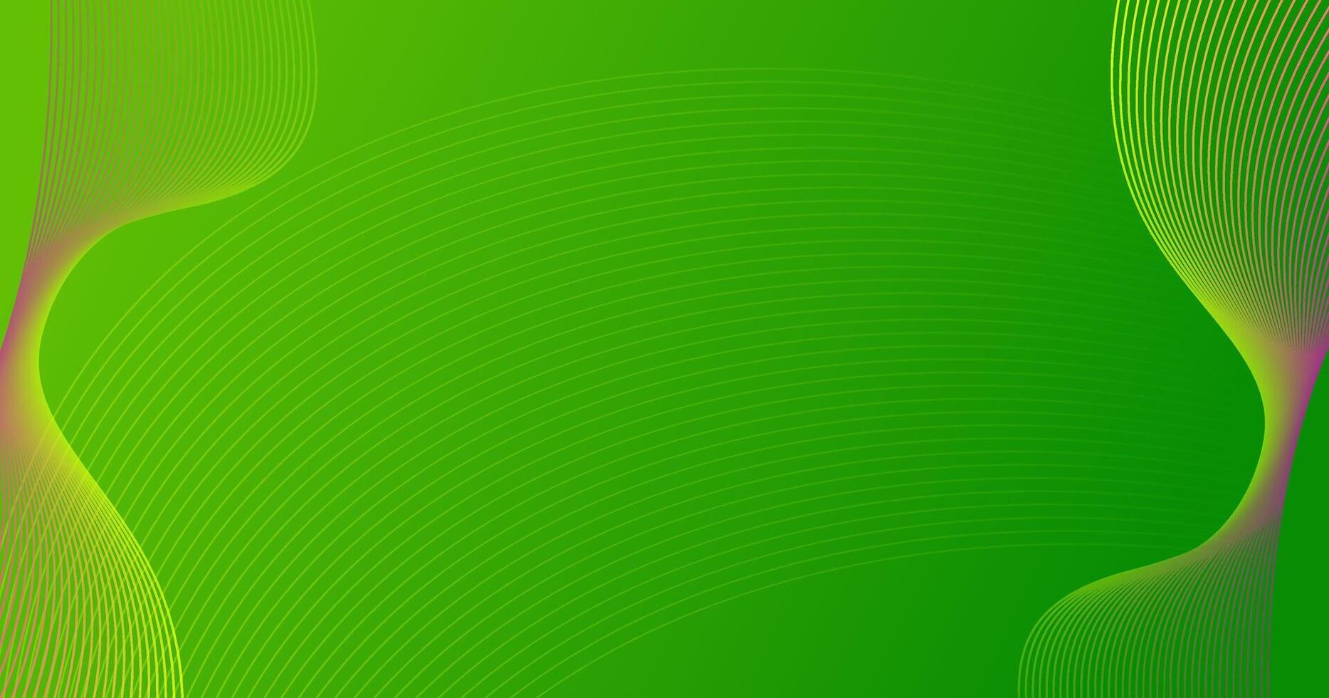 Abstract green wave liquid lines background vector