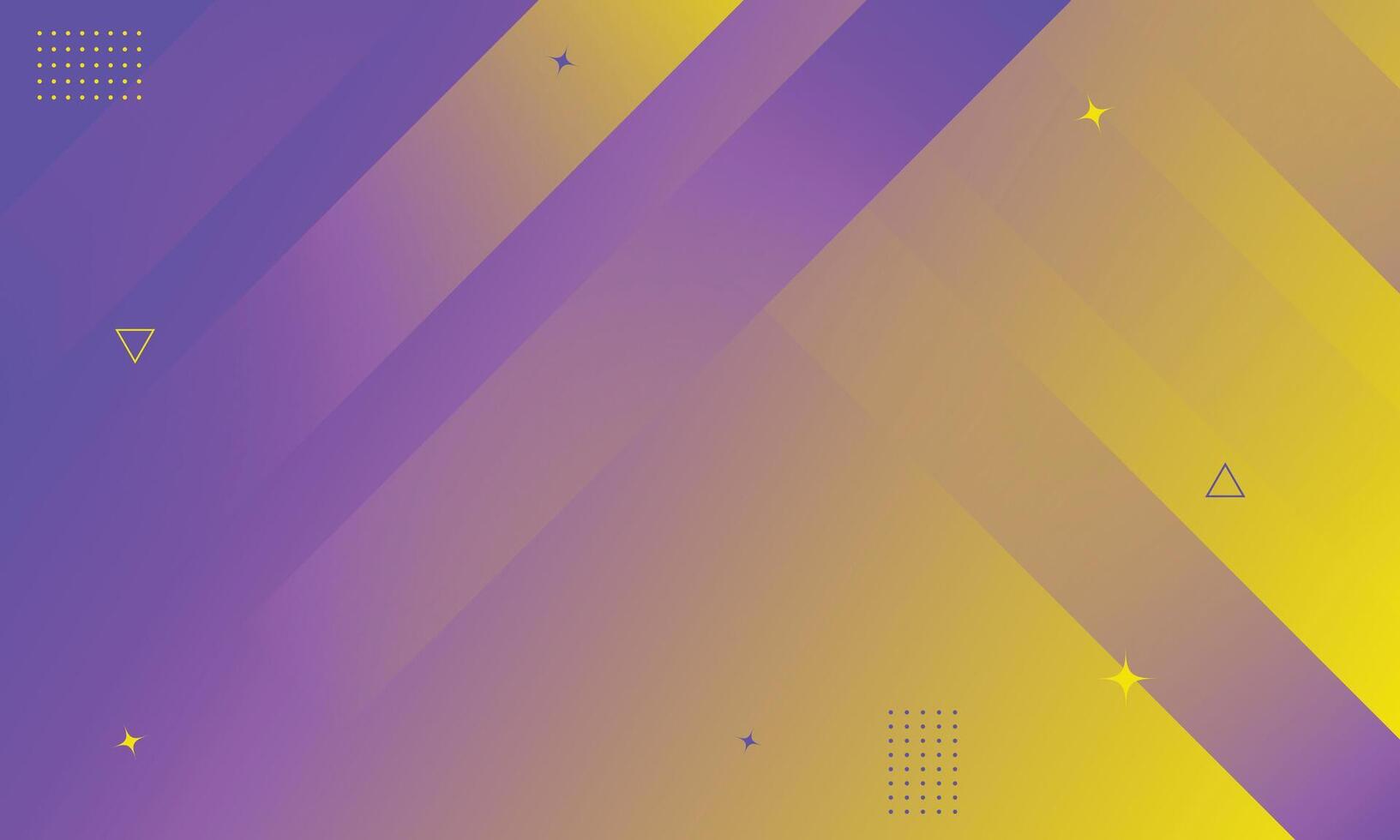 Modern geometric background with purple and yellow gradient shapes vector