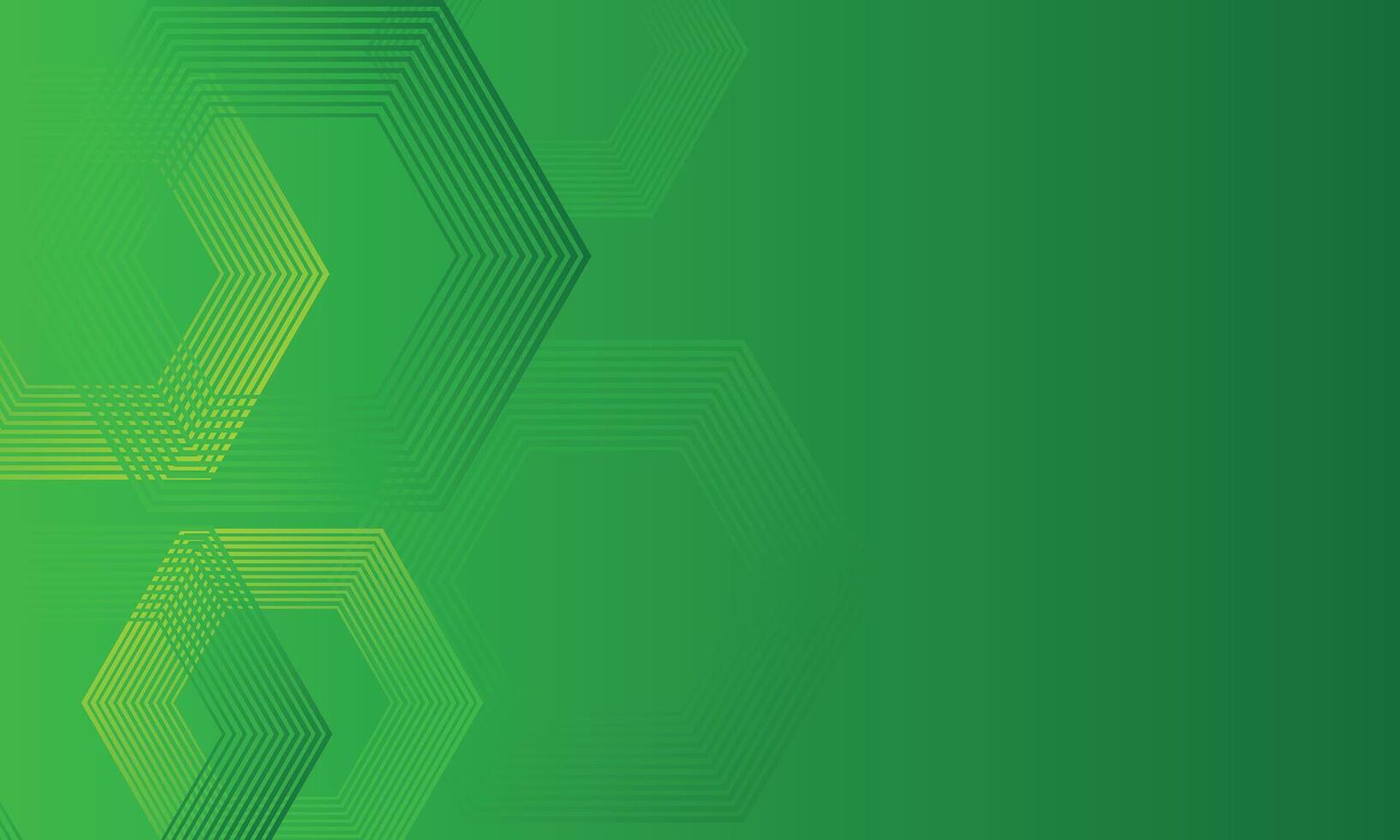 Abstract green background with hexagonal lines. Suitable for banner, poster, presentation, landing page vector