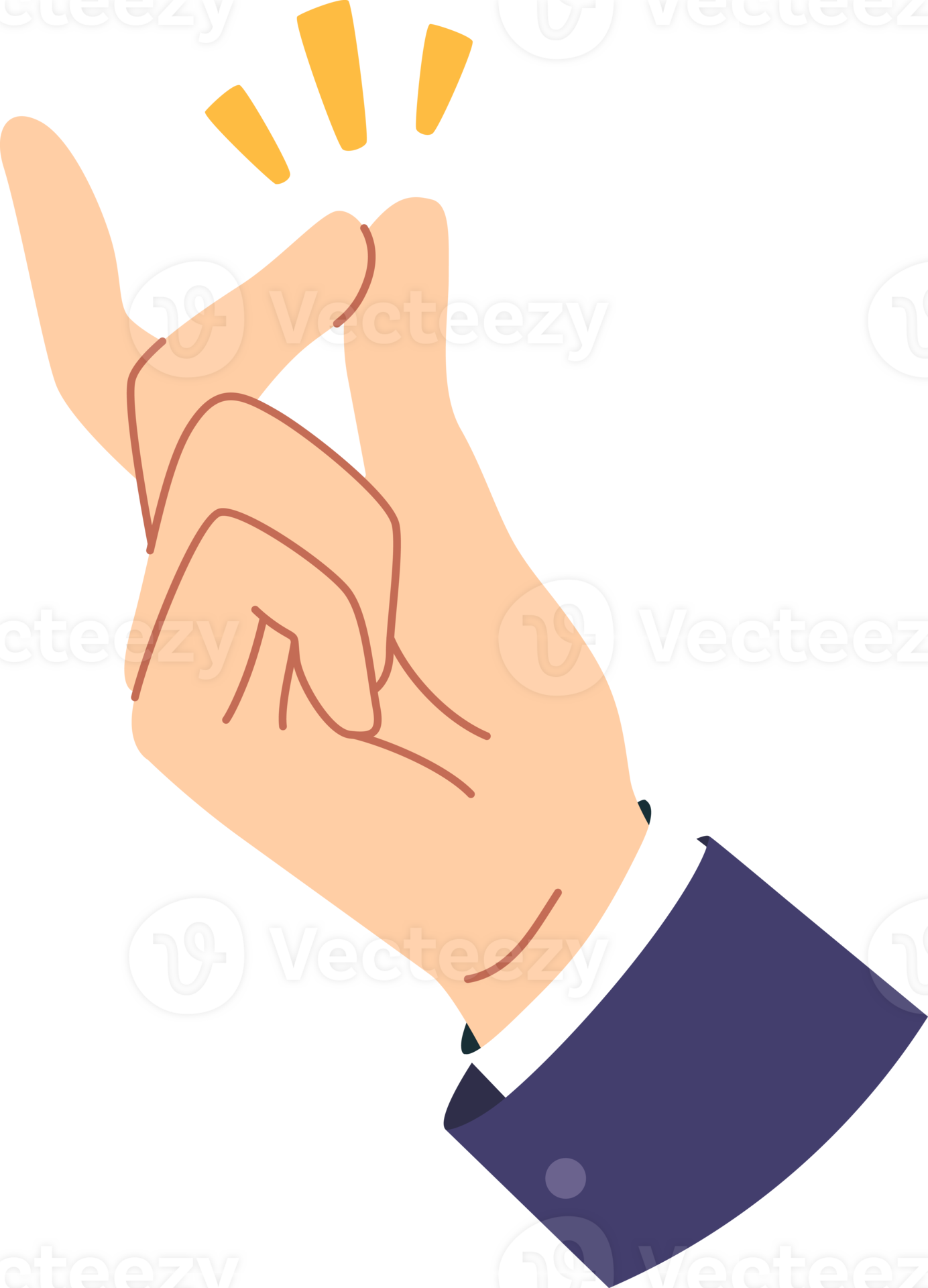Hand of person making gesture of snapping fingers to demonstrate
