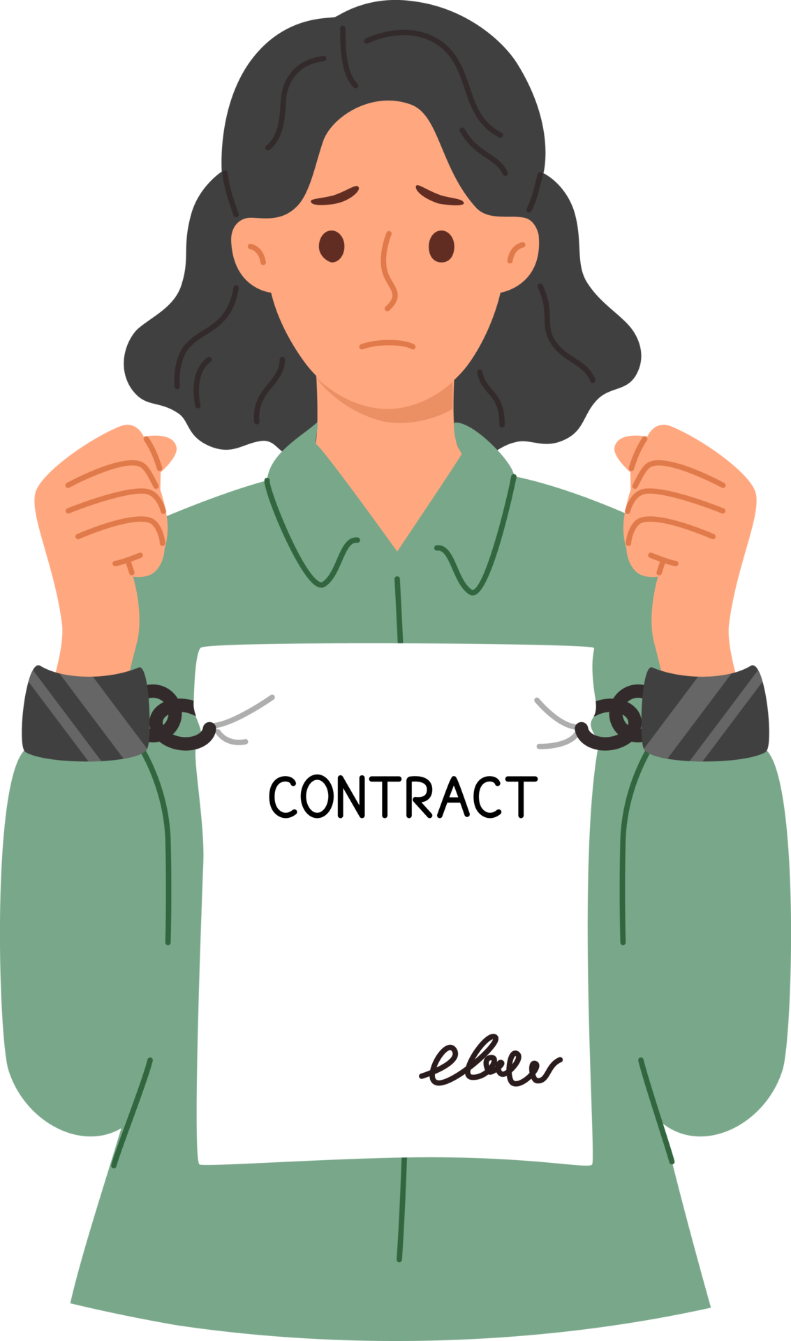 Woman is constrained by strict contract prohibiting disclosure of ...