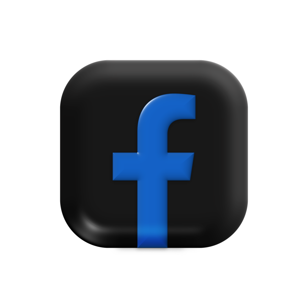 Facebook icon with blue and black color png