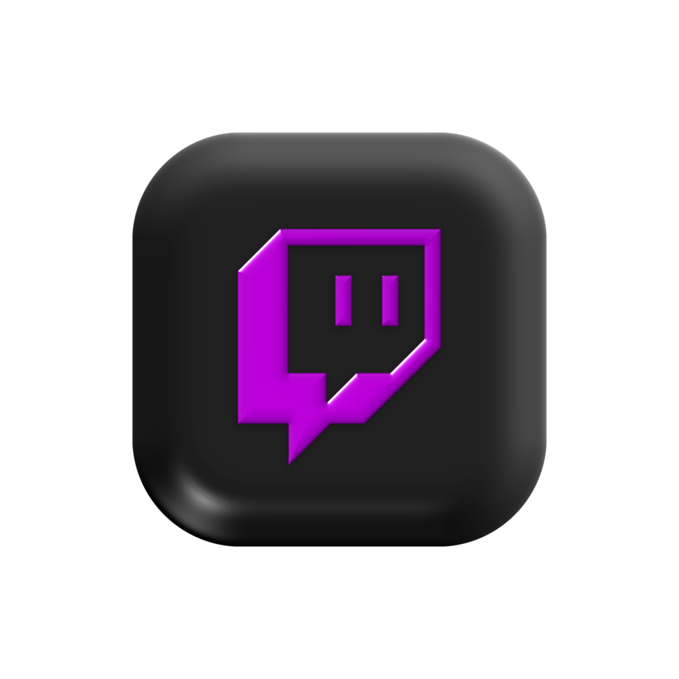 Twitch 3d icon png