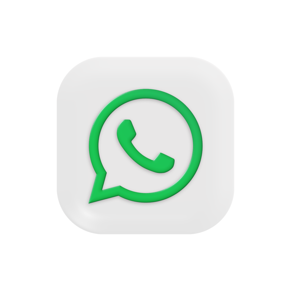 WhatsApp icona con verde e bianca colore png