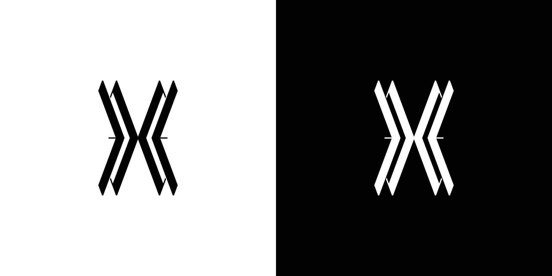 diseño moderno y único del logotipo de las iniciales de la letra x vector