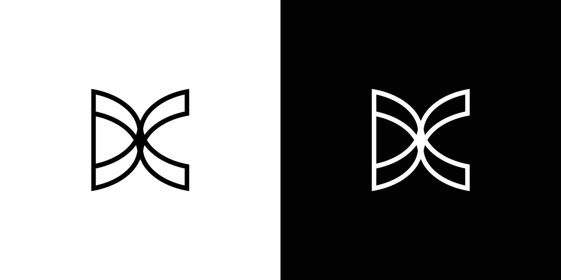 Modern and unique letter DC initials logo design vector