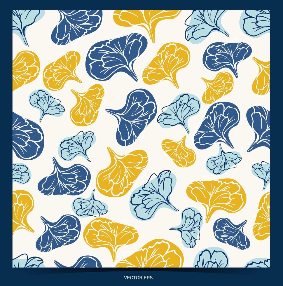 Illustration pattren floral, leaf, leaves isolate, Seamless pattren design textile, and all promotional media vector