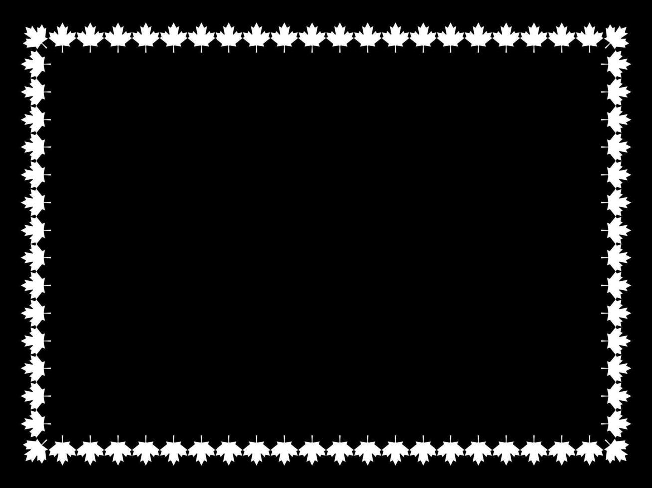 Frame Work Create from Maple Leaf Silhouette, can use for Decoration, Ornate, Background, Frame, Space for Text or Image, and or for Graphic Design. Vector Illustration