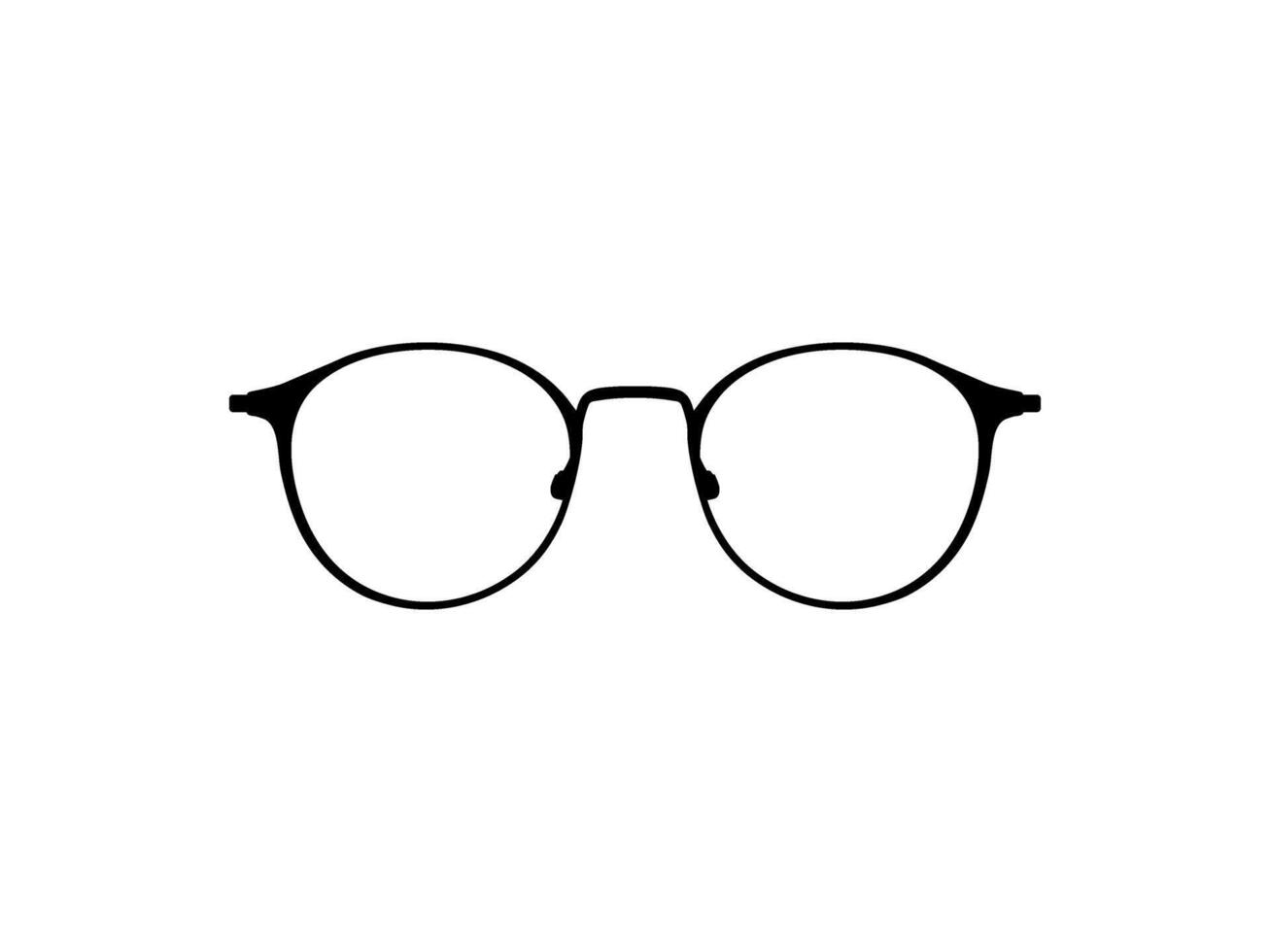 ojo lentes silueta, pictograma, frente vista, plano estilo, lata utilizar para logo gramo, aplicaciones, Arte ilustración, modelo para avatar perfil imagen, sitio web, o gráfico diseño elemento. vector ilustración