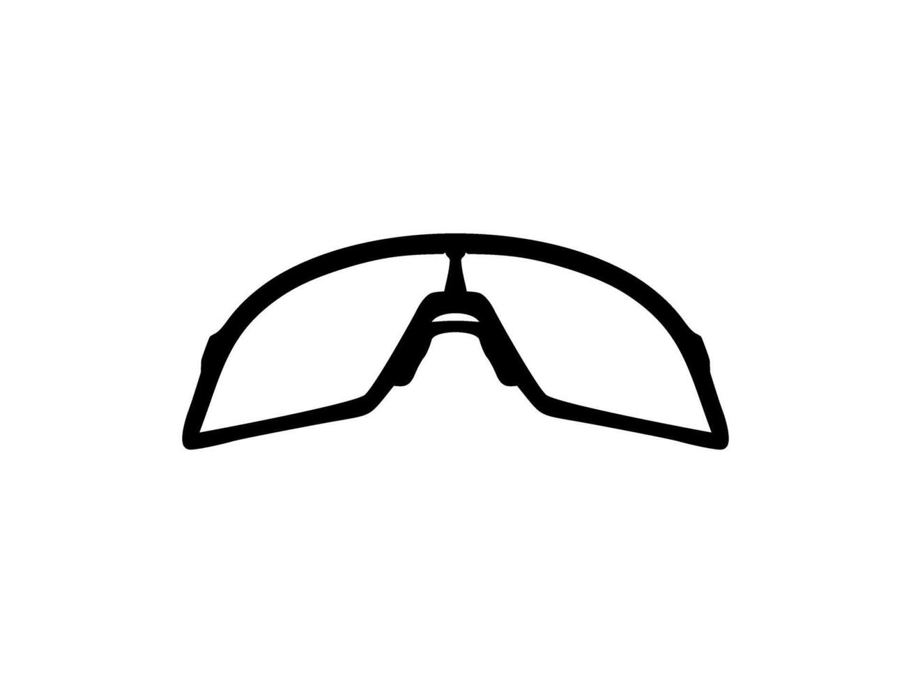 Eye Glasses Silhouette, Pictogram, Front View, Flat Style, can use for Logo Gram, Apps, Art Illustration, Template for Avatar Profile Image, Website, or Graphic Design Element. Vector Illustration