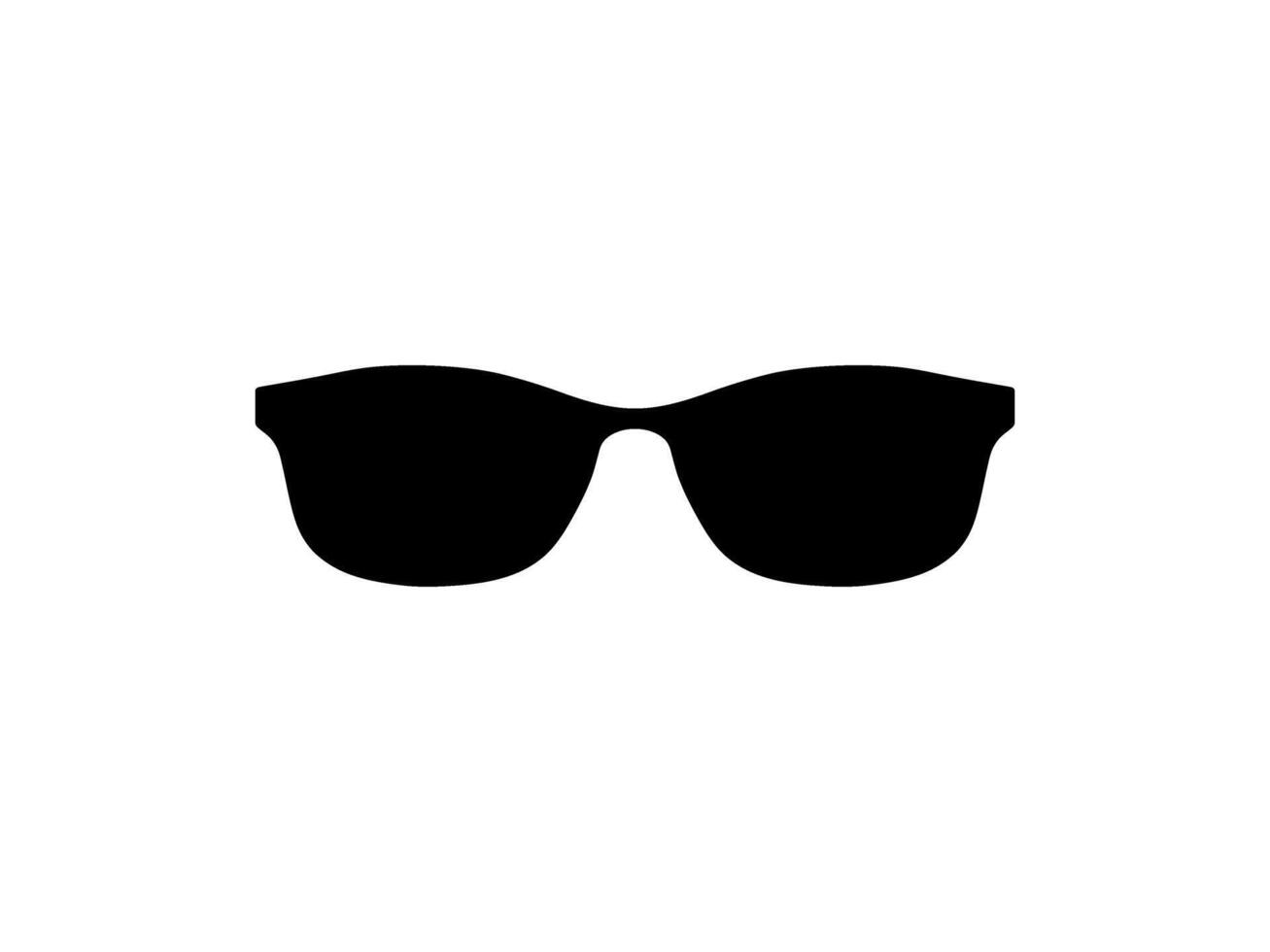 Sun Eye Glasses Silhouette, Pictogram, Front View, Flat Style, can use for Logo Gram, Apps, Art Illustration, Template for Avatar Profile Image, Website, or Graphic Design Element. Vector Illustration