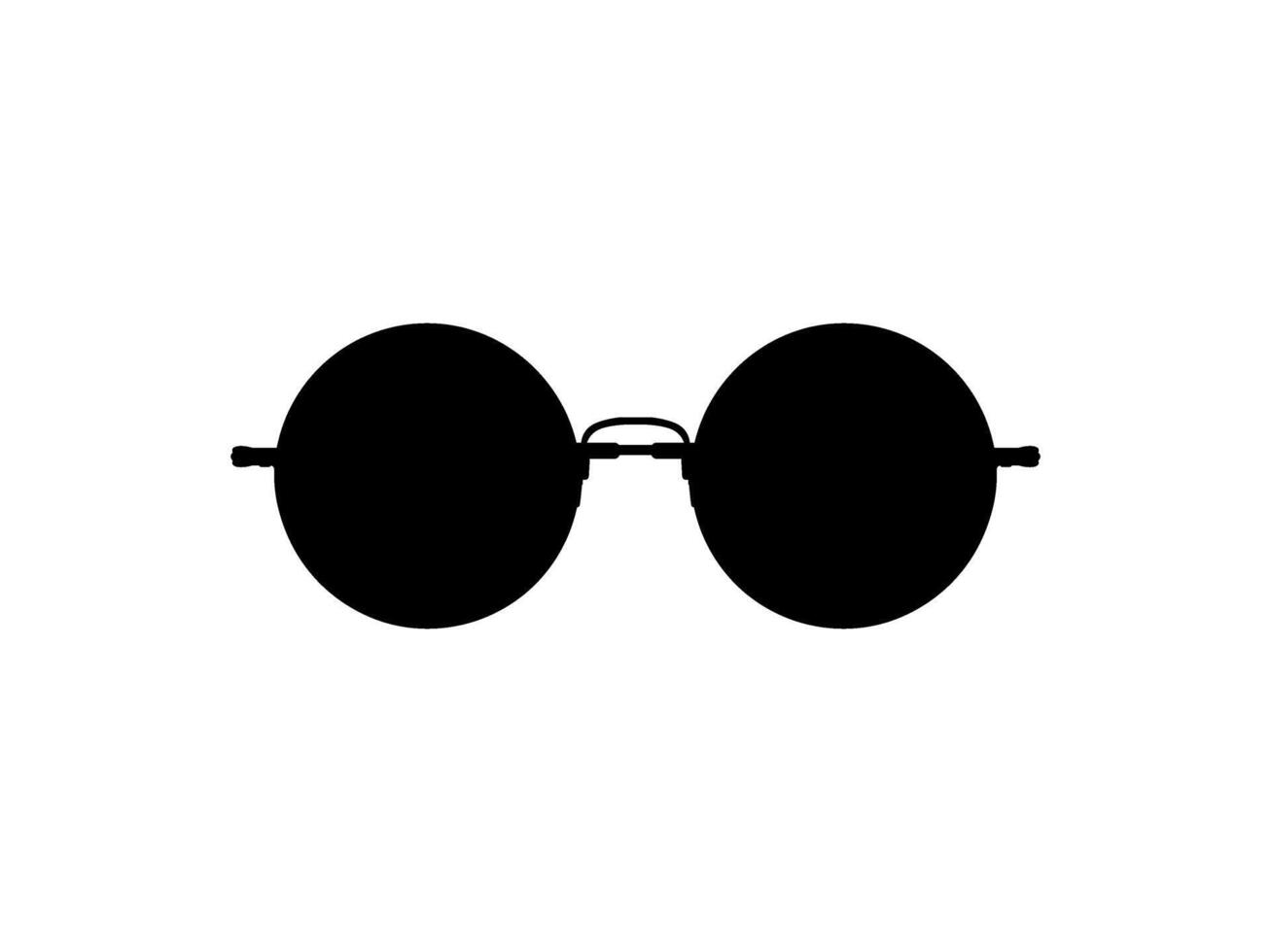 Sun Eye Glasses Silhouette, Pictogram, Front View, Flat Style, can use for Logo Gram, Apps, Art Illustration, Template for Avatar Profile Image, Website, or Graphic Design Element. Vector Illustration