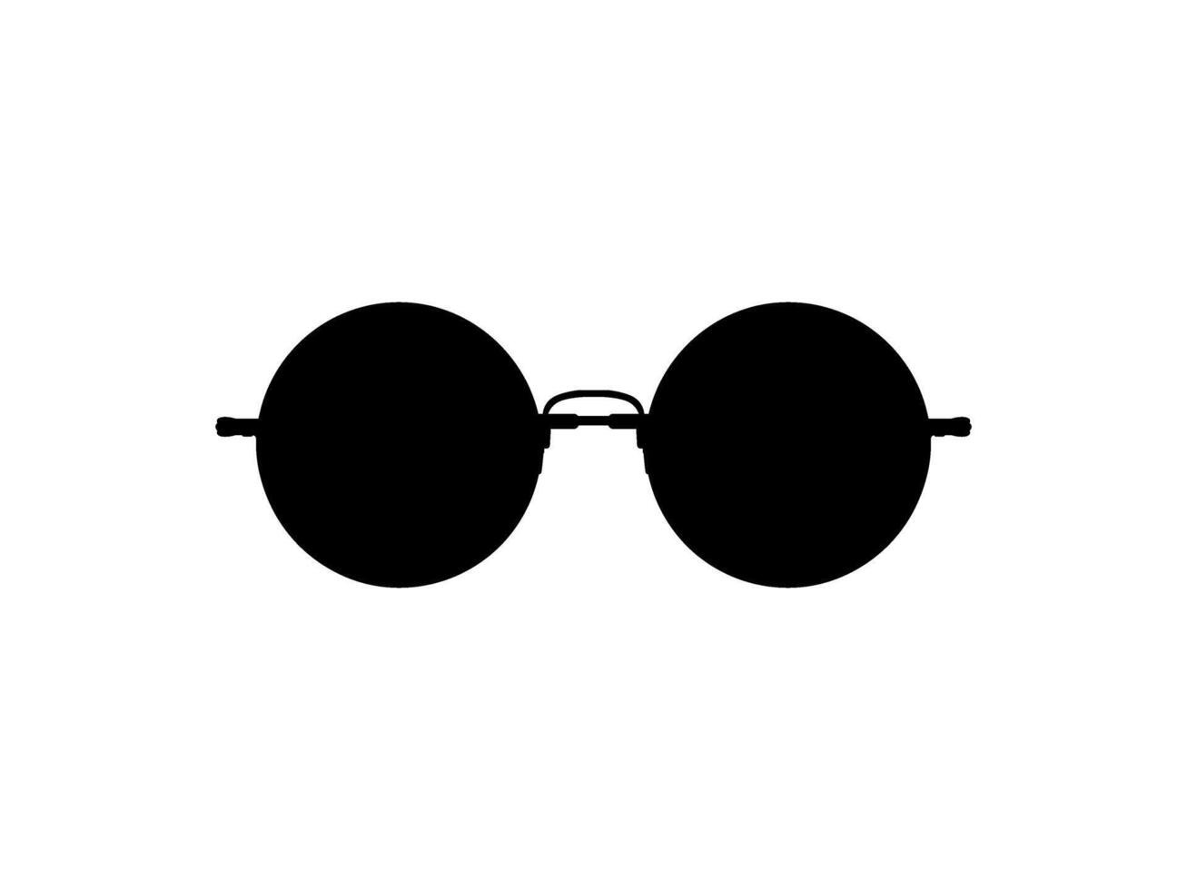 Sun Eye Glasses Silhouette, Pictogram, Front View, Flat Style, can use for Logo Gram, Apps, Art Illustration, Template for Avatar Profile Image, Website, or Graphic Design Element. Vector Illustration