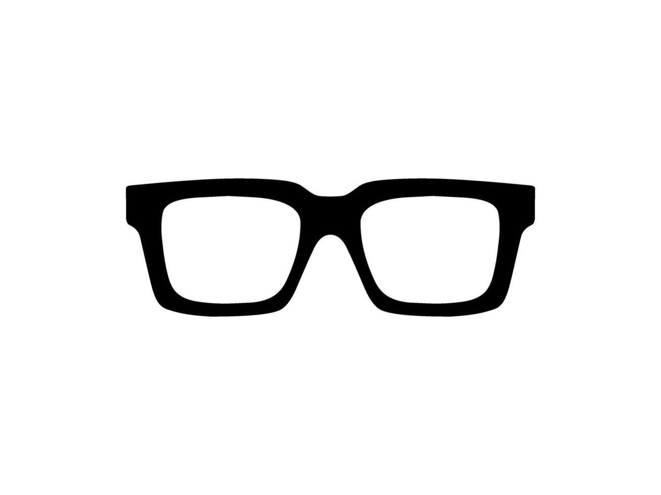 Eye Glasses Silhouette, Pictogram, Front View, Flat Style, can use for Logo Gram, Apps, Art Illustration, Template for Avatar Profile Image, Website, or Graphic Design Element. Vector Illustration