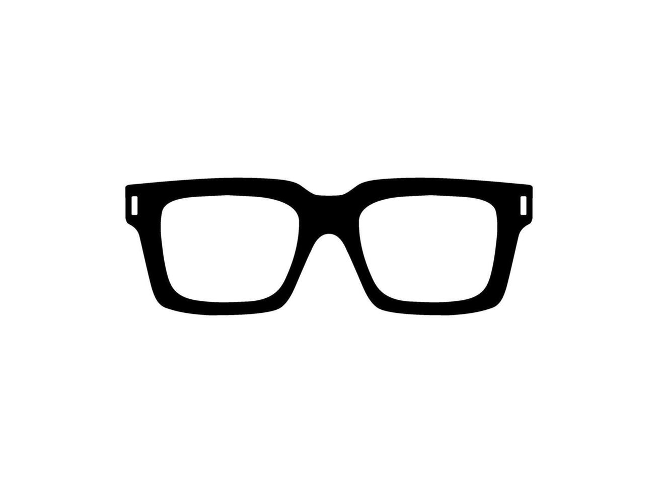 Eye Glasses Silhouette, Pictogram, Front View, Flat Style, can use for Logo Gram, Apps, Art Illustration, Template for Avatar Profile Image, Website, or Graphic Design Element. Vector Illustration