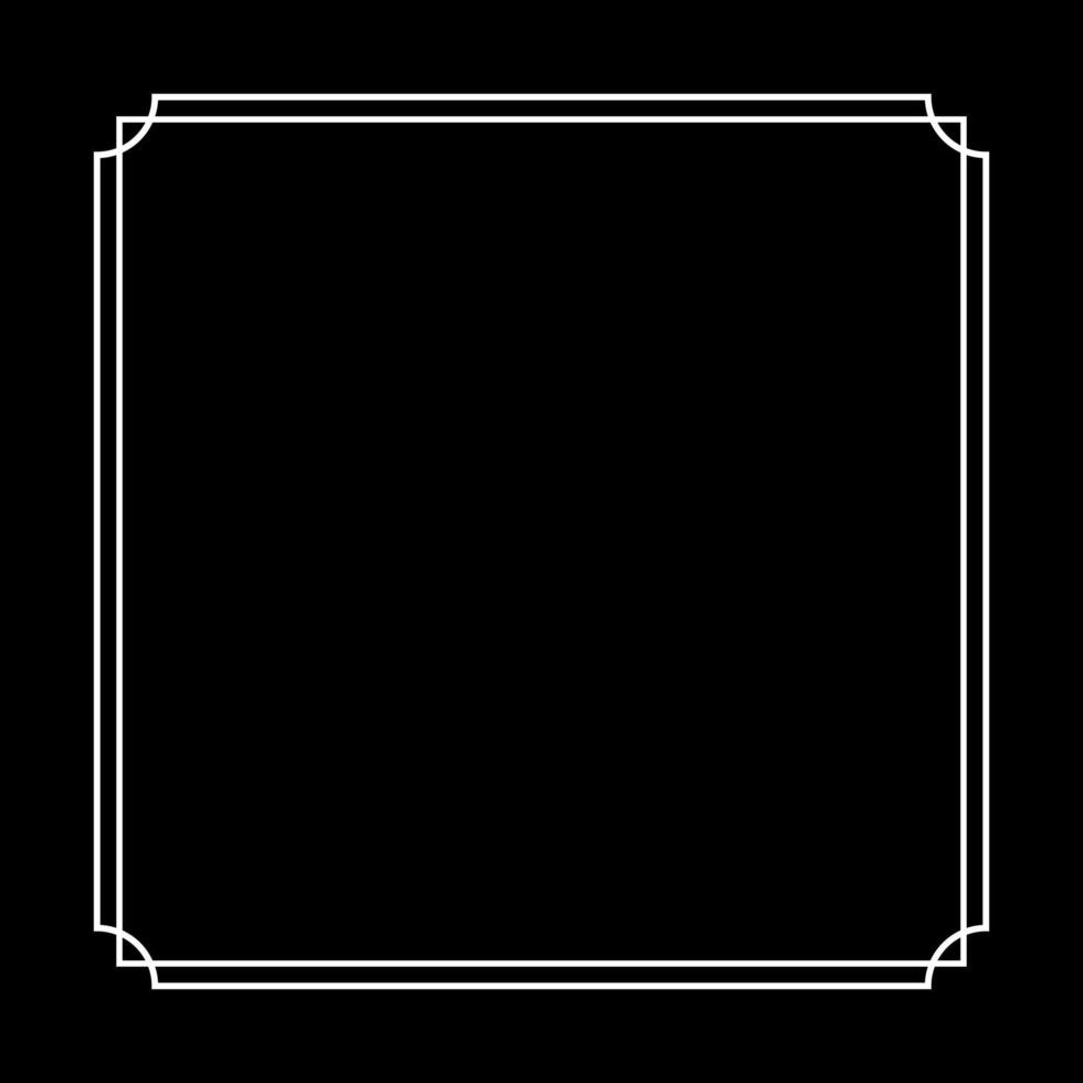 Simple Line Square and or Square Shape, can use for Simple Framework, Text, Quote, Copy Space or for Graphic Design Element. Vector Illustration