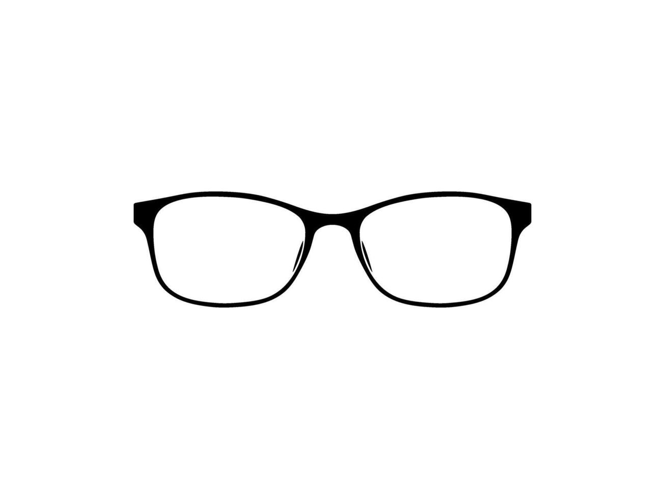 Eye Glasses Silhouette, Pictogram, Front View, Flat Style, can use for Logo Gram, Apps, Art Illustration, Template for Avatar Profile Image, Website, or Graphic Design Element. Vector Illustration