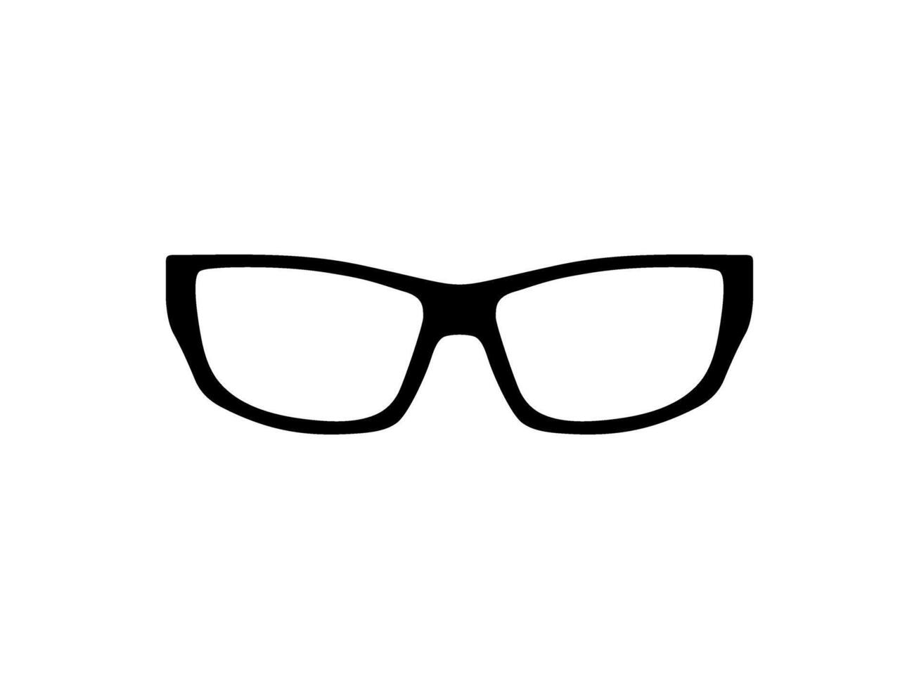 Eye Glasses Silhouette, Pictogram, Front View, Flat Style, can use for Logo Gram, Apps, Art Illustration, Template for Avatar Profile Image, Website, or Graphic Design Element. Vector Illustration
