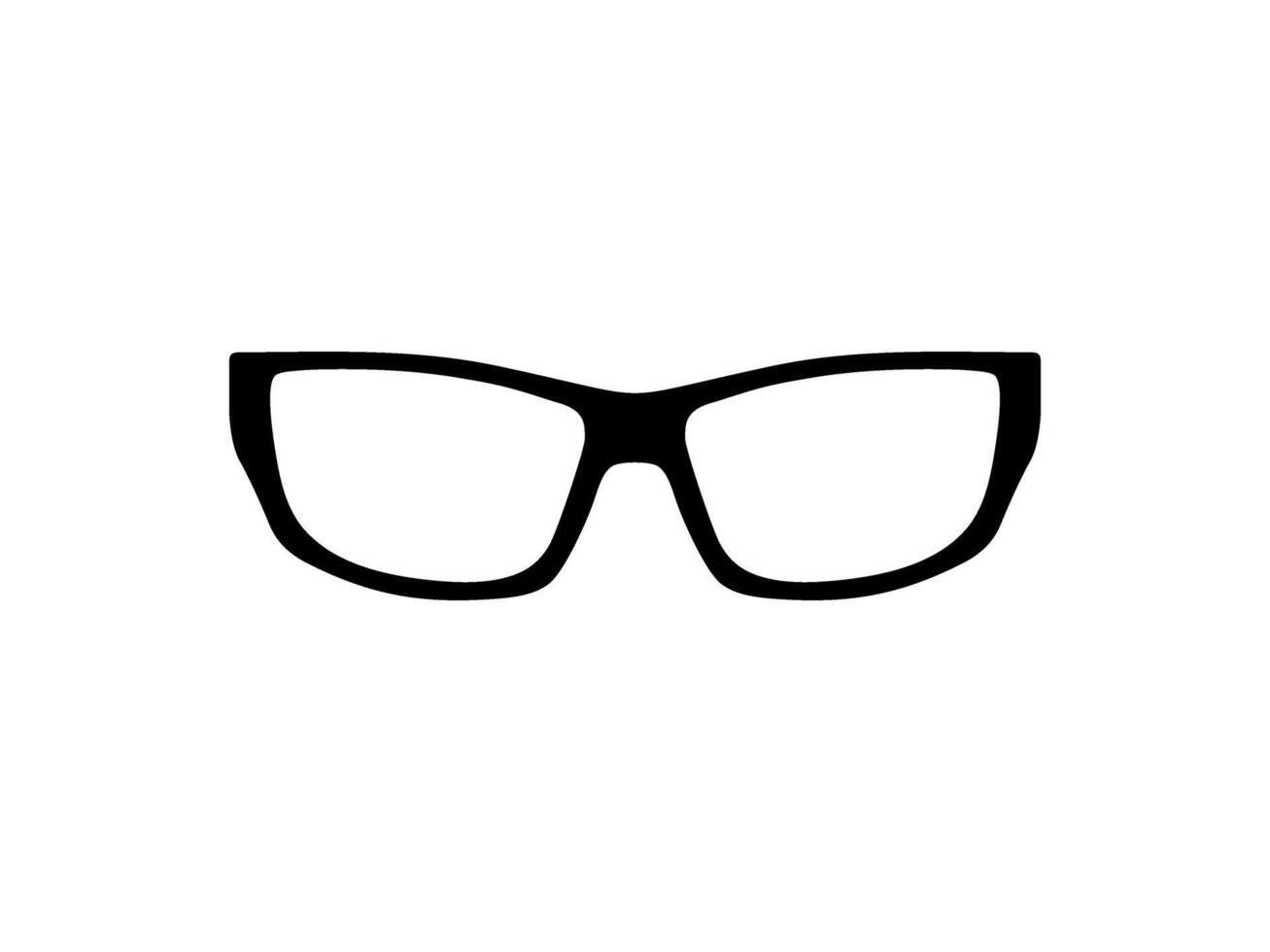 Eye Glasses Silhouette, Pictogram, Front View, Flat Style, can use for Logo Gram, Apps, Art Illustration, Template for Avatar Profile Image, Website, or Graphic Design Element. Vector Illustration