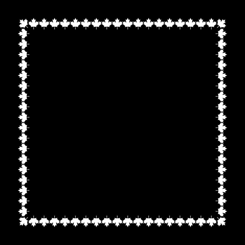 Frame Work Create from Maple Leaf Silhouette, can use for Decoration, Ornate, Background, Frame, Space for Text or Image, and or for Graphic Design. Vector Illustration