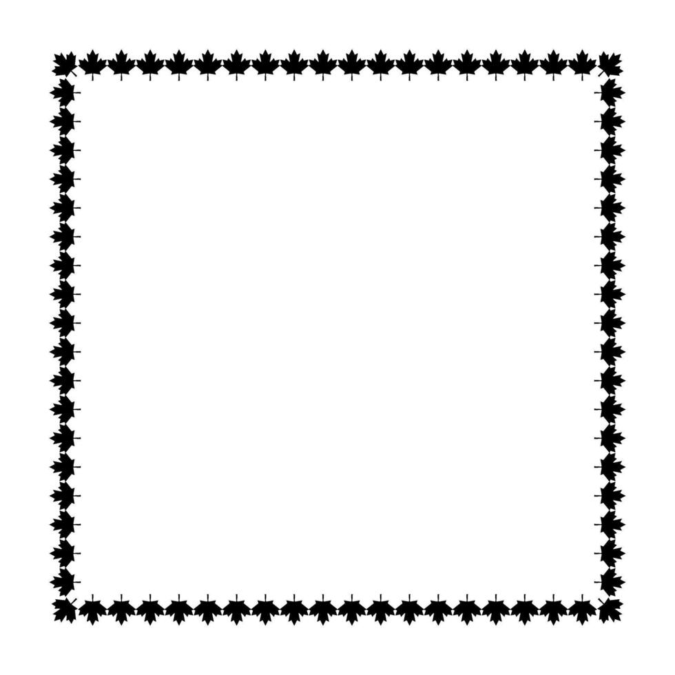 Frame Work Create from Maple Leaf Silhouette, can use for Decoration, Ornate, Background, Frame, Space for Text or Image, and or for Graphic Design. Vector Illustration