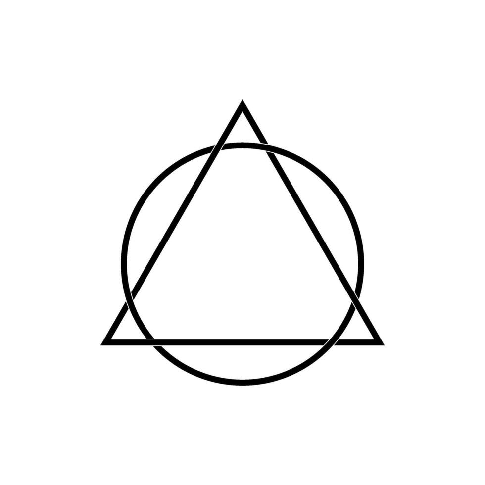 Triangle and Circle Shape Composition, can use for Logo Gram, Apps, Website, Decoration, Ornate, Cover, Art Illustration, or Graphic Design Element. Vector Illustration