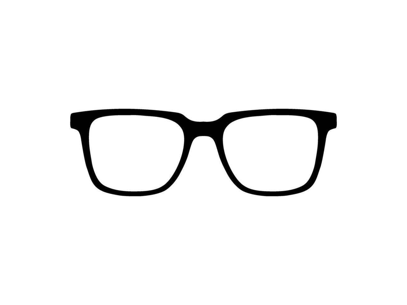 Eye Glasses Silhouette, Pictogram, Front View, Flat Style, can use for Logo Gram, Apps, Art Illustration, Template for Avatar Profile Image, Website, or Graphic Design Element. Vector Illustration