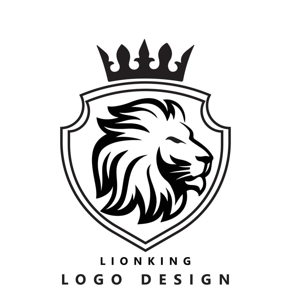 diseño del logotipo del rey león vector