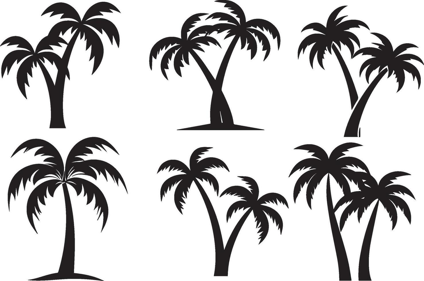 Silhouette Palm Tree Vector Stock Photo