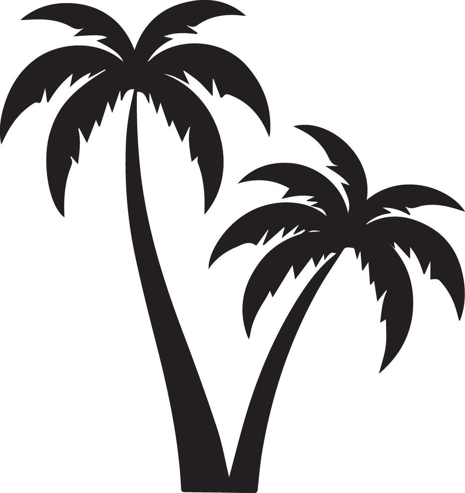 Silhouette Palm Tree Vector Stock Photo