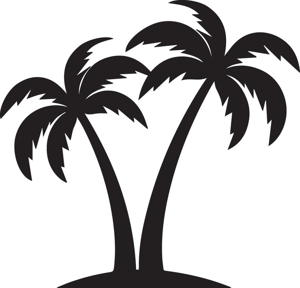 Silhouette Palm Tree Vector Stock Photo