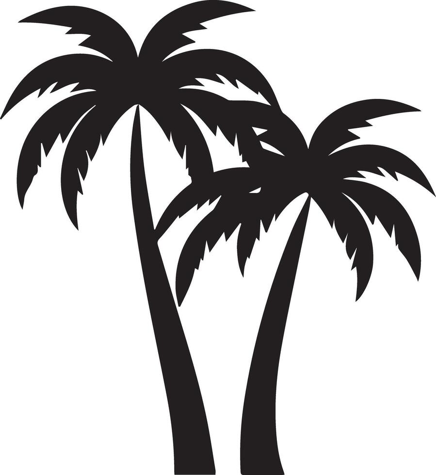 Silhouette Palm Tree Vector Stock Photo
