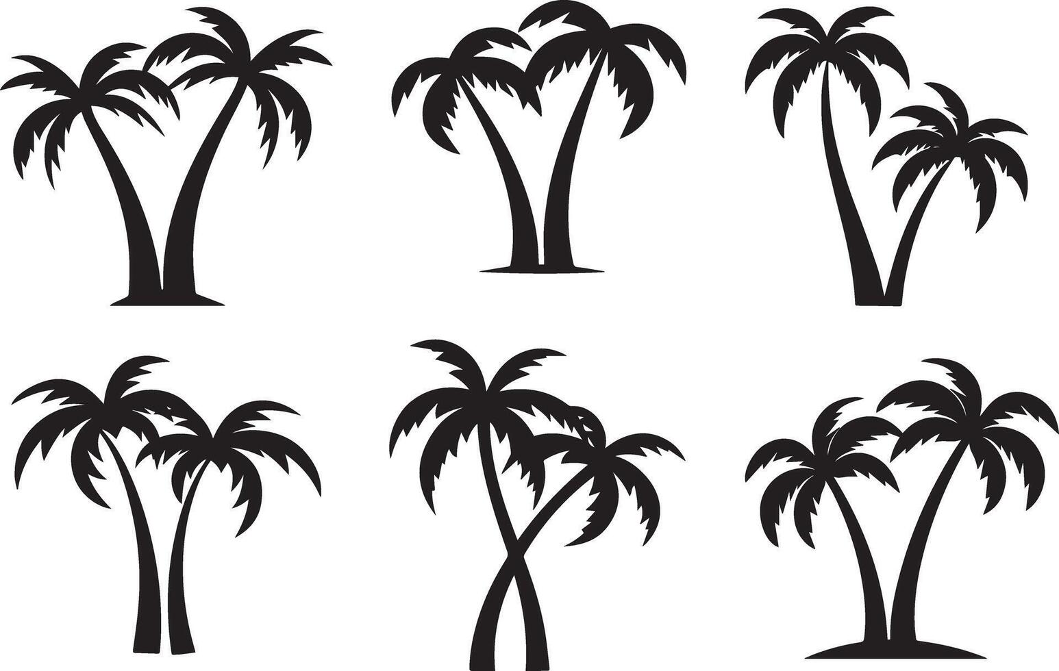 Silhouette Palm Tree Vector Stock Photo