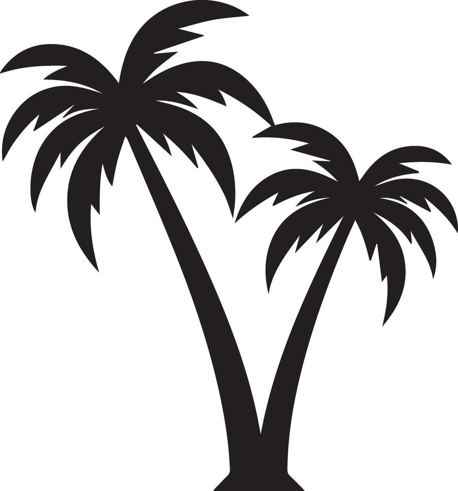 Silhouette Palm Tree Vector Stock Photo