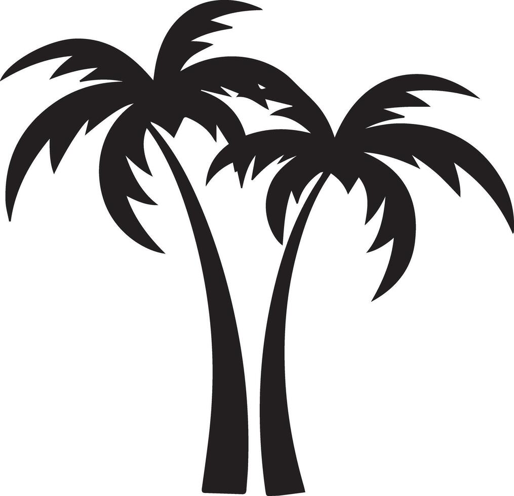 Silhouette Palm Tree Vector Stock Photo