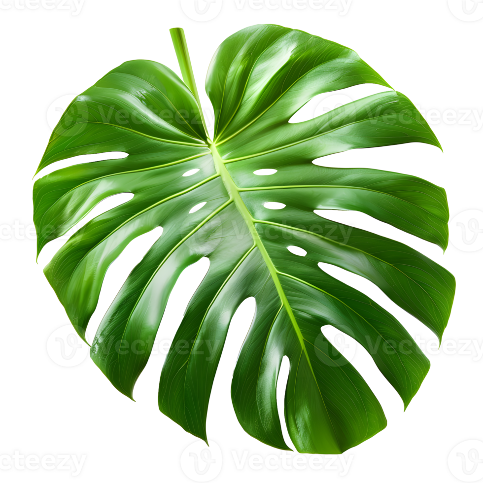 ai généré monstera feuille isolé sur transparent Contexte png