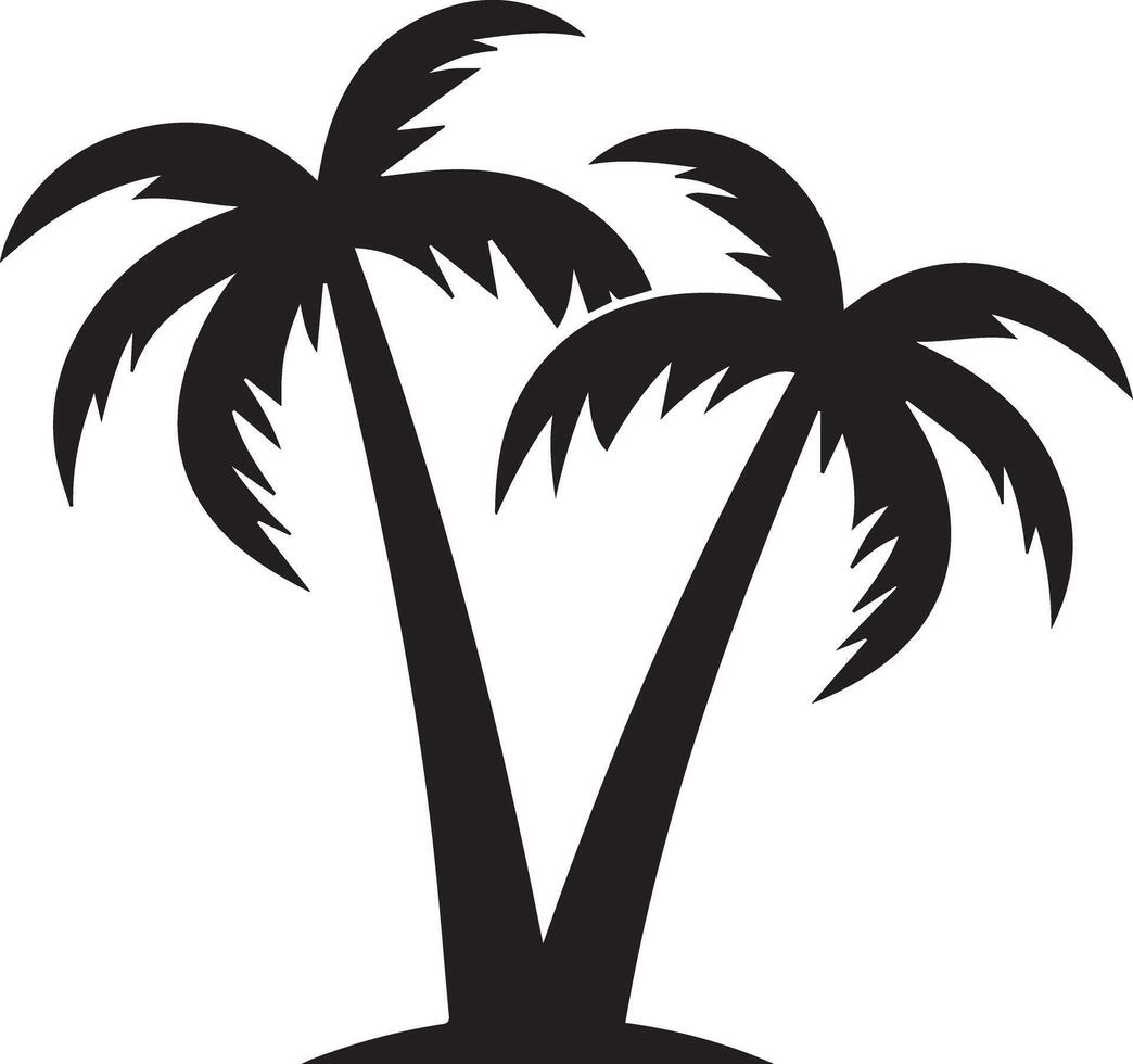 Silhouette Palm Tree Vector Stock Photo