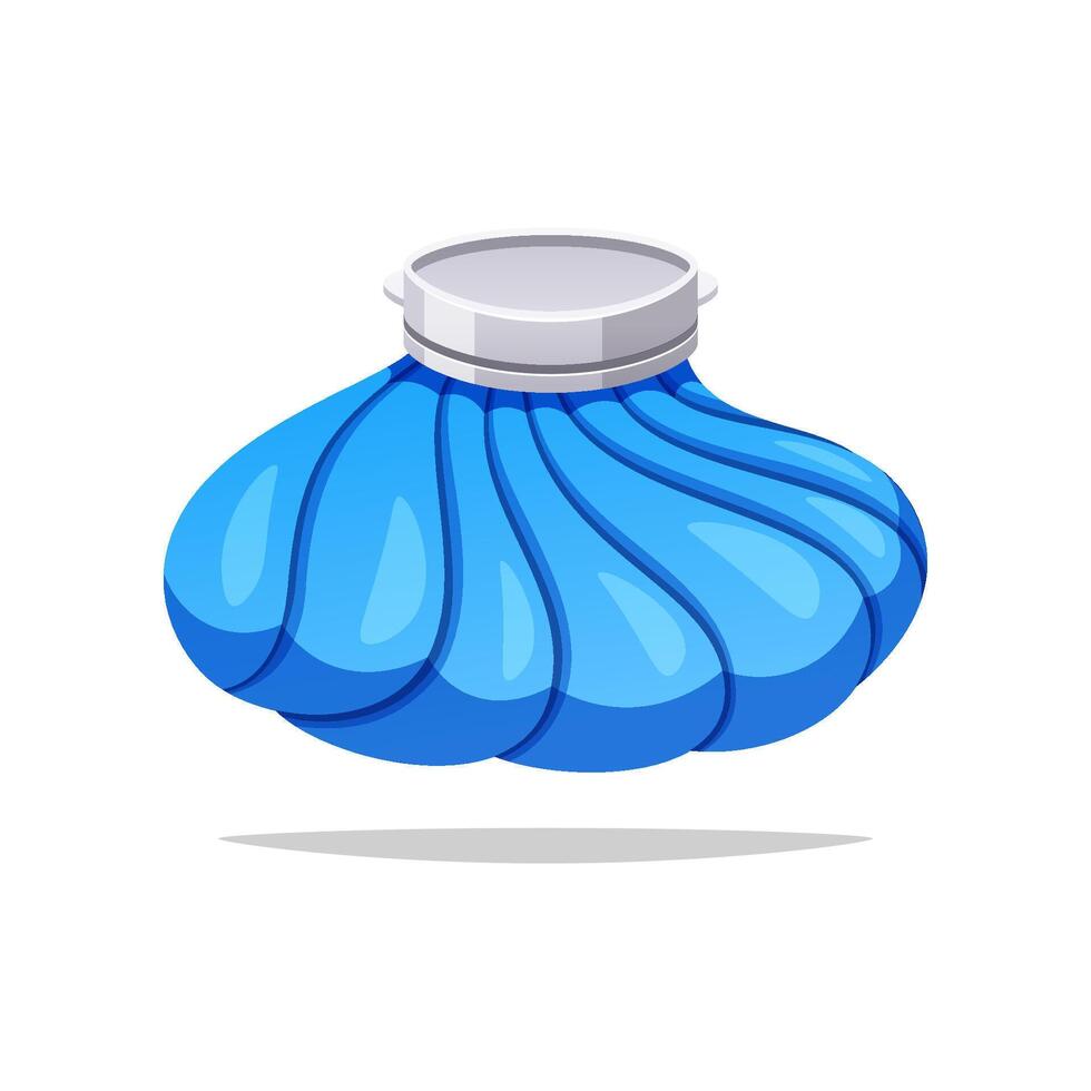 Ice pack cold compress vector isolated on white backrgound.