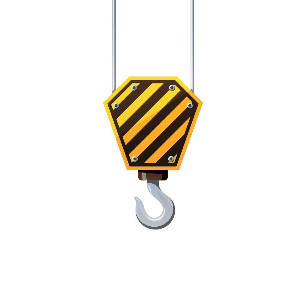 Crane hook vector isolated on white background.