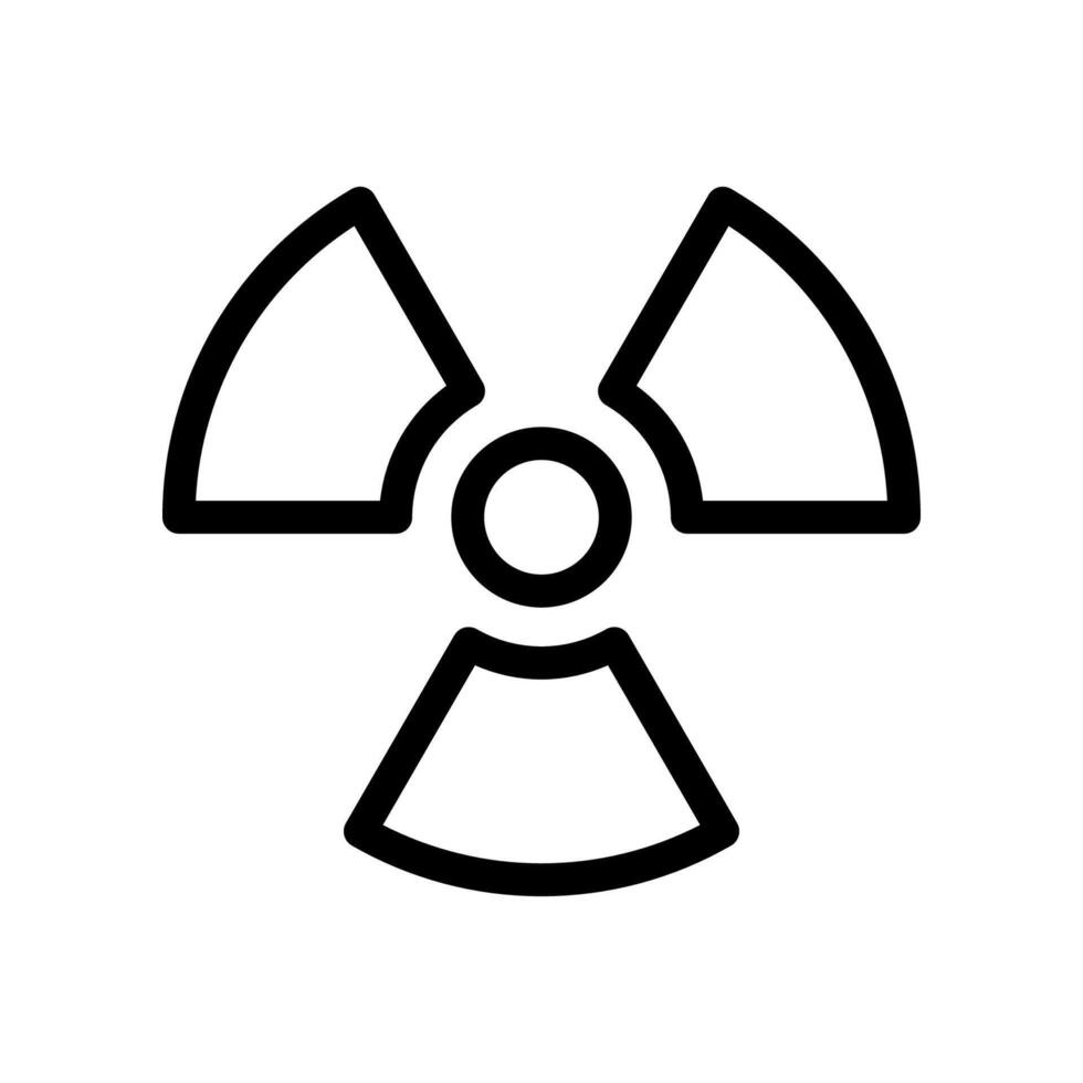 Radioactive line icon isolated on whie backrgound. vector