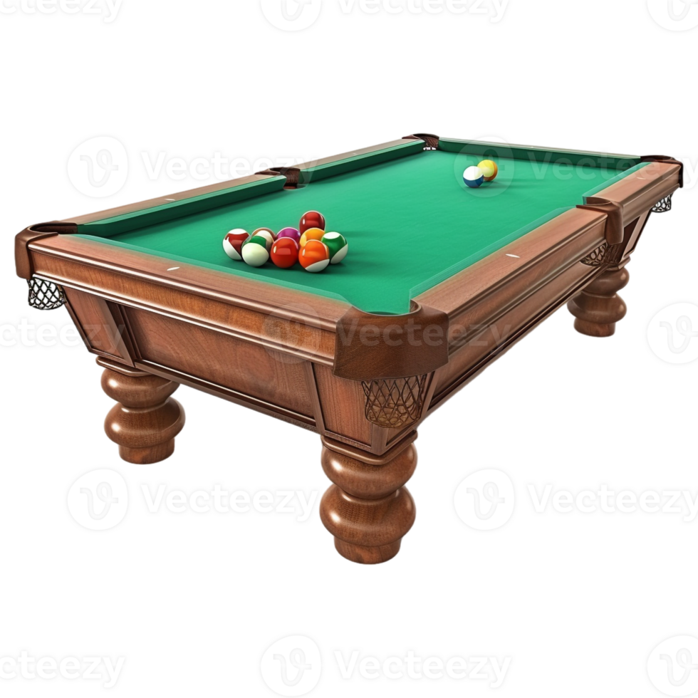 AI generated Snooker Table on Transparent background - Ai Generated png