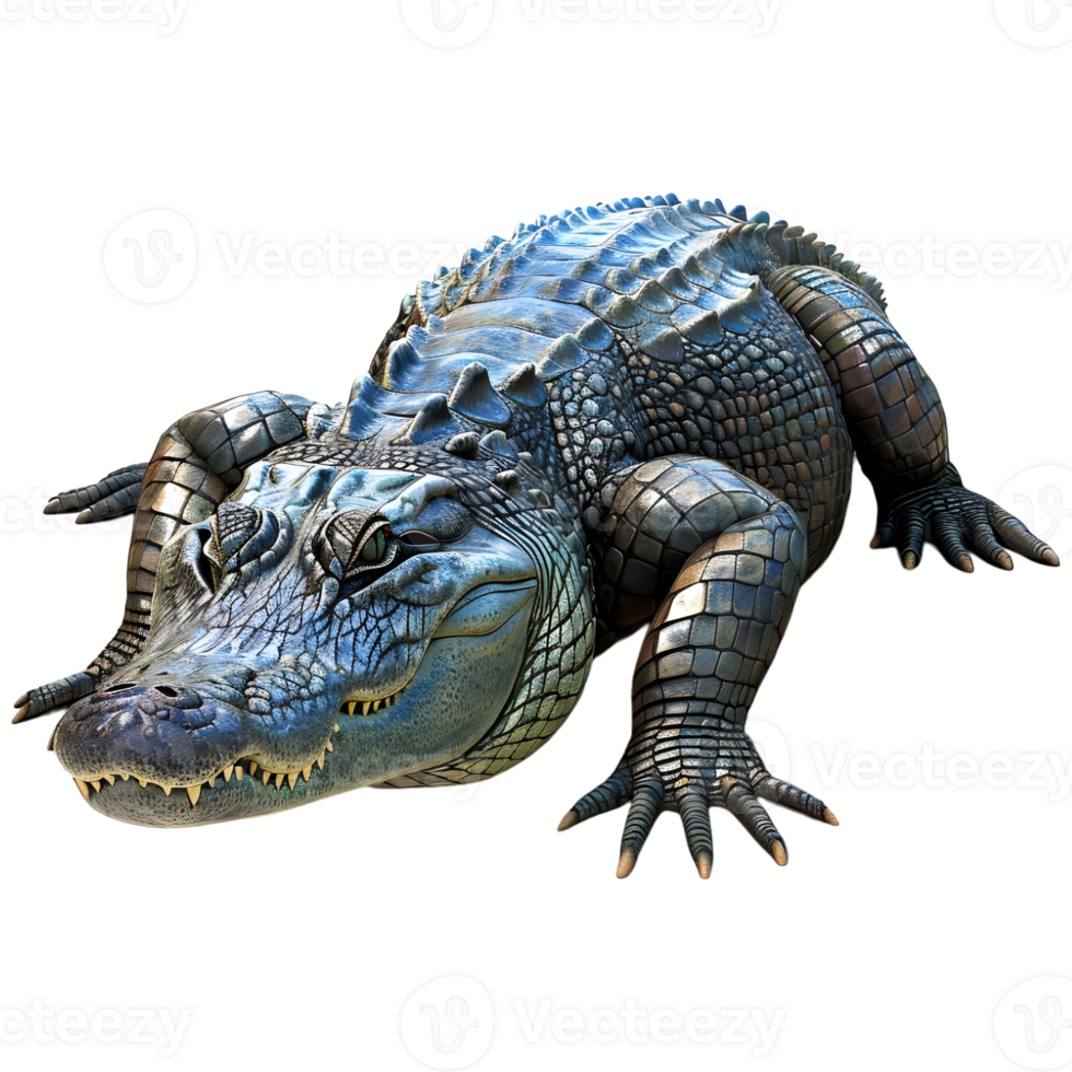 AI generated 3D Rendering of a Crocodile on Transparent Background - Ai Generated png