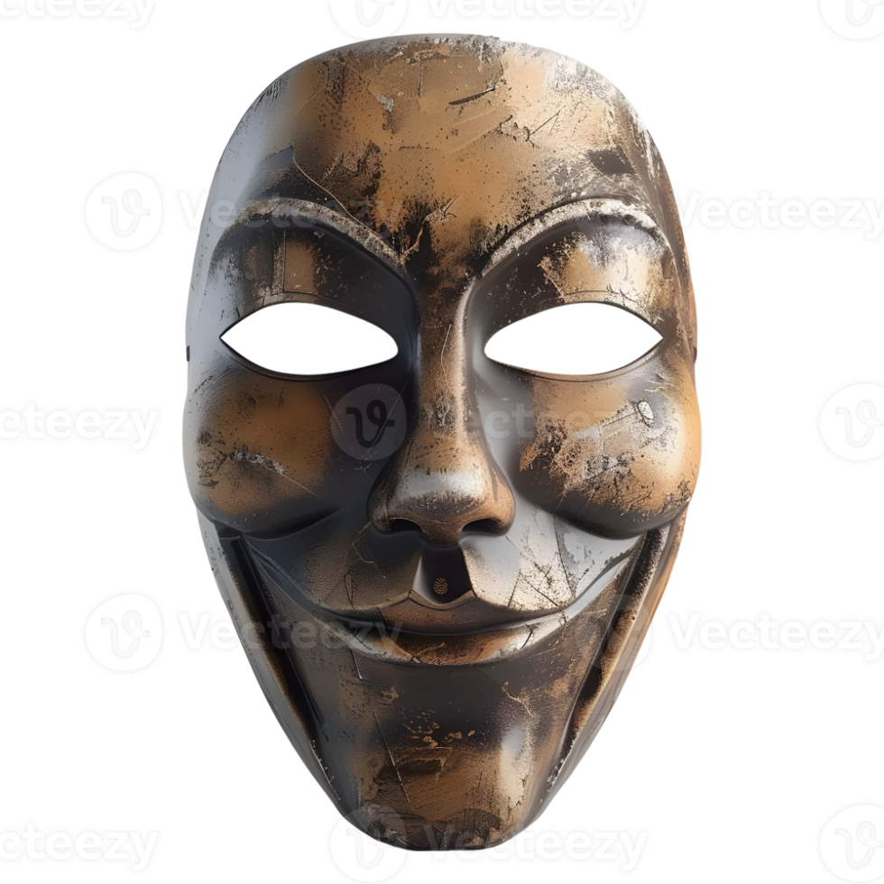 AI generated Anonymous Face Mask on Transparent background - Ai Generated png