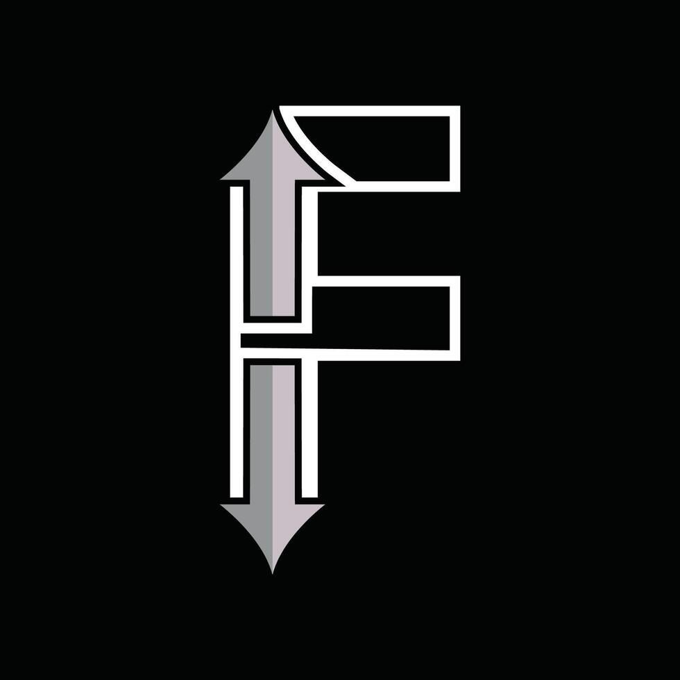 F logo diseño y vector