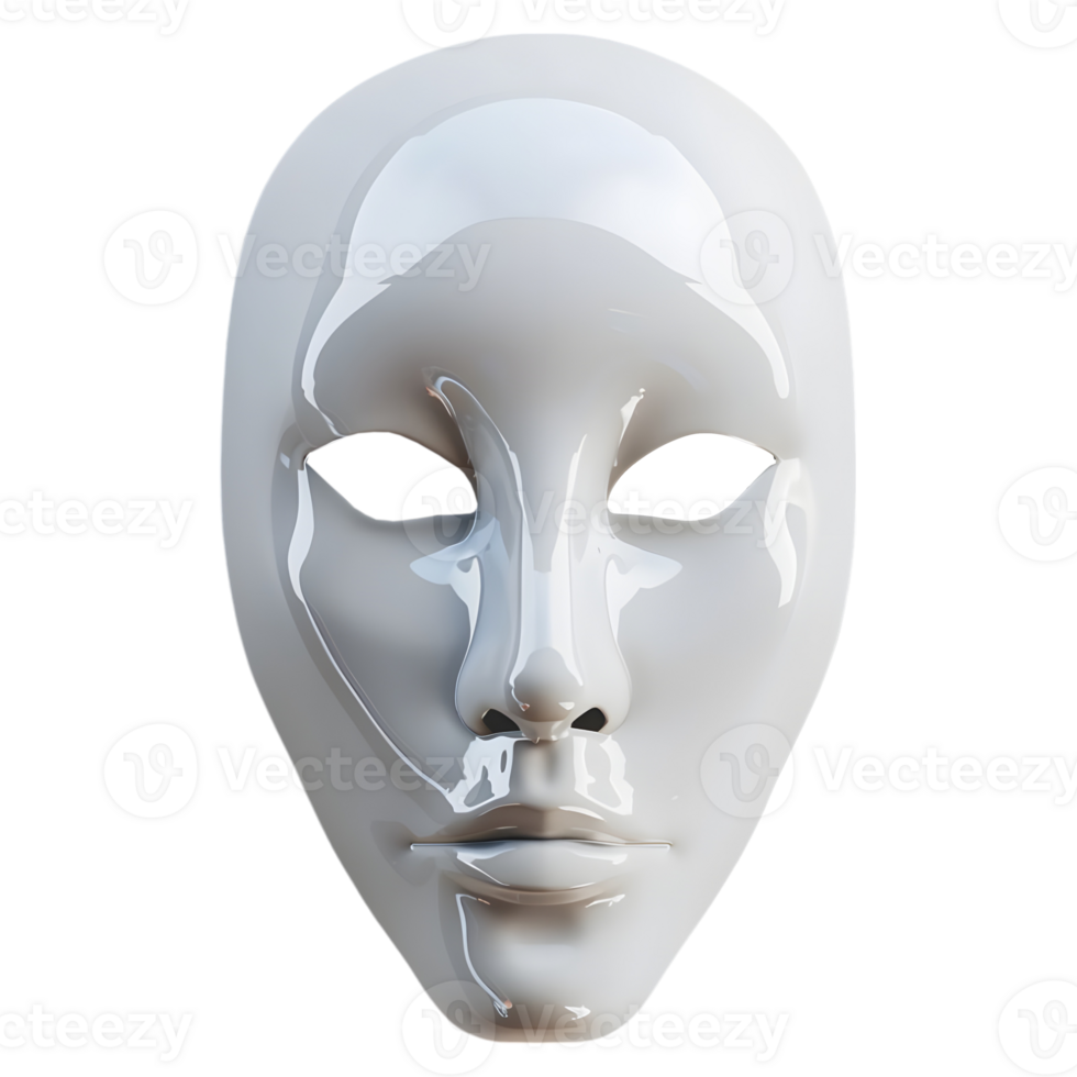 AI generated Anonymous Face Mask on Transparent background - Ai Generated png