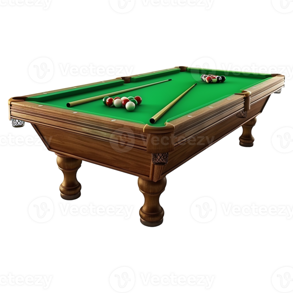 AI generated Snooker Table on Transparent background - Ai Generated png