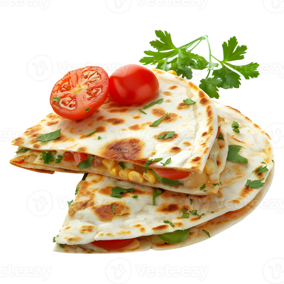 AI generated 3D Rendering of a Stack of Quesadillas on Transparent Background - Ai Generated png